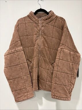 FOREVER 21 QUILTED ZIP JACKET